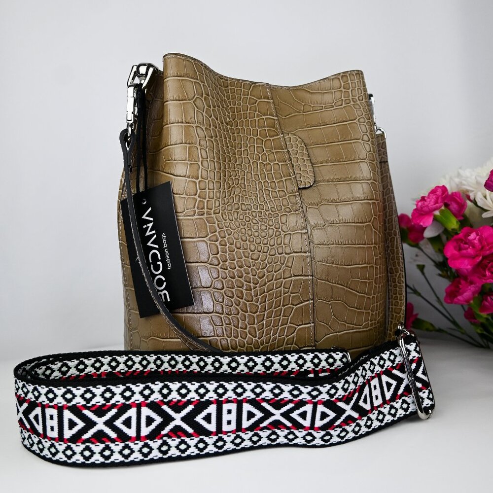 🎒 CROCO BELLA — Italian Leather Bag 🇮🇹